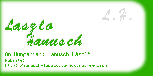 laszlo hanusch business card
